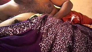 Tamil village girl's breasts are sucked and massaged by her husband