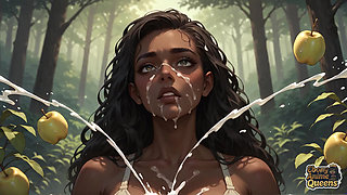 A Sizzling Scorching Dark-hued Honey Is Having a Insane Woods Sex with a Cum Splash. It's the Best Dark-hued XXX Porn!