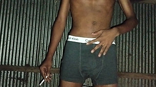 Handjob with smoking