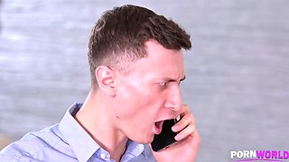 Sexy Office Secretary Sybil Sucks and Fucks Boss' Stiff Cock GP1968