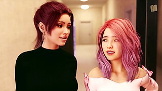 A O A Academy adventure with a hot brunette and big assets