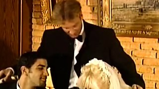 Skinny blondie gets fucked outdoors