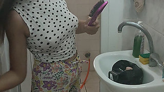 I think I got a bit turned on while doing my makeup in my loungewear.