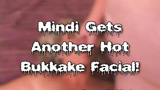 Chubby Blonde Facials Sperm Blast Bukkake Booty Bitch!
