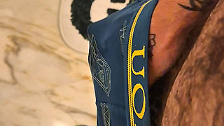 Handjob in the bathroom