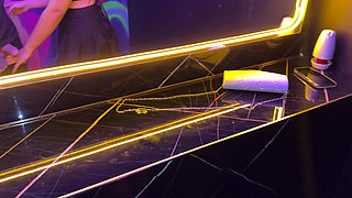 Night of sex and a lot of cum in the bar bathroom