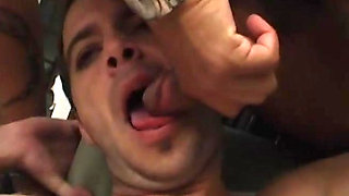 Perfect 4some fuck and deep cum in mouth