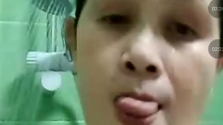 She taking a bath this night .she told me make a video call sex coz she miss my dick