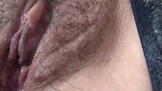 Masturbating While Showing off a Dirty Thong.