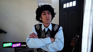Mamma Exchange - Pretty Large Titted Milfs Assist Their Spoiled Stepsons To Get Along With Every Other