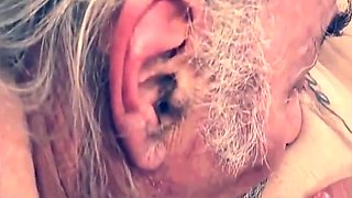 Old Man With Big Dick Fucks Young Whore In Heat