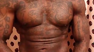 Big Black Cock Worship Hallelujah Johnson - Tall Tattooed Dark Chocolate BBC Cumshot