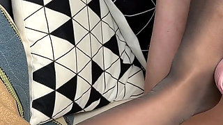 Horny Secretary Gets Home to Work and Fucks Boyfriend Wearing Glasses and Pantyhose