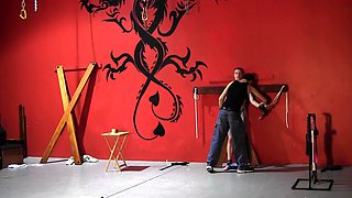 Kinky Dom Teases His Bound Subs Cock