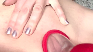 Tight Little Pussy Pumping and Lip Pulling Shaking Orgasm