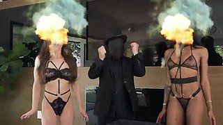 VR Plowers: Trio Molten PLUS-SIZE MUMMIES Boinks Firm With a Butler in a Motel 4some