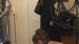 Humiliating dildo penetrated in red ass