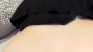 A Perverted Secretary Fucks Her Boss's Dick and Jerks Him off with Her Feet
