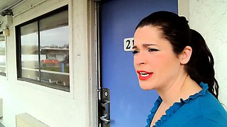 Big ass pale brunette milf with