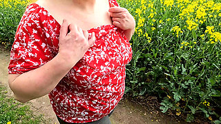 Sheath and breasts in the woods