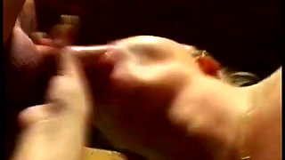 Sexy bitch gets her mouth fucked while giving BF amazing head