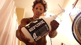 Hallelujah Johnson Masturbating solo sex toy BBC cum
