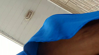 Leave My Cell Phone Recording My Stepmom While Cleaning the Sidewalk