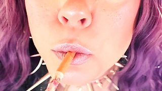 All Dangles From You Smoking Queen, Tina Snua! Close Up With Lots Of Smoke!