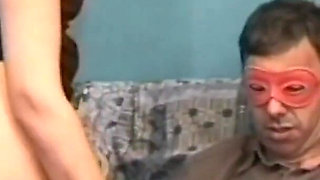 Mature Masked Wife with Hairy Pussy Ass Fucked and Cumshot on Ass by Big Cock Amateur