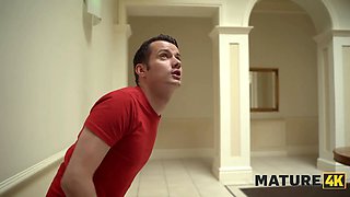 Mature4k. sexy april velvet is running her insane biz and use her Big Tits and Tight Pussy to ma
