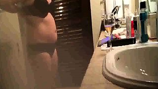 busty Stepmom smoking, drinking and naked