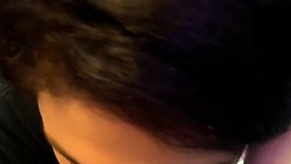 Hot POV homemade blowjob with brunette girlfriend