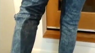 Jeans and pantyhose wetting compilation