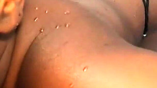 Big Ass Cock Sucking Goddess in Thong Went Over to the Neighbor Small Tub Pool Telling Him to Get His Dick Wet - Mastermeat1