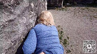 Girl Cant Resist Getting Fucked At An Old Castle - Public Blowjob, Doggy Fuck And Almost Caught