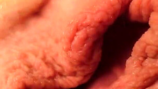 Playing with My Big Labia Pussy Lips