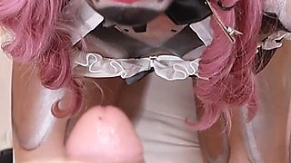 Woman Transformed Into a Robot, a Pleasure_cleaning Mach