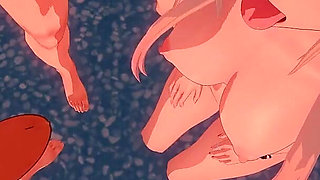 Marin Kitagawa Three Studs at a Beach Hideaway to Get a Sticky Bukkake