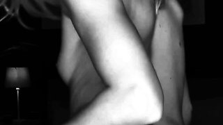 Hairy femboy solo jerk cumshot