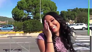 Smoking Hottie Brunette Banged by Huge Cock for Money: Blowjob, Doggy  Cowgirl Porn