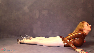 Shiny Bendy Girl in Pantyhose