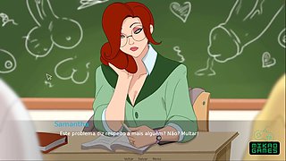 Adult cartoon porn game featuring big boobs and tons of milf action