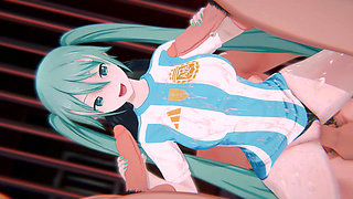 [3d Hentai] - Hatsune Miku (argentina) World Cup 2026 Final Penalty (bound Argentina Supporter & POV Sandwich DP) (4k/60fps)
