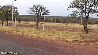 Hot African Housewife Gets Extreme Outdoor Fuck in the Rain - Rough Facial & Big Cock