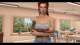 Race of Life - Asian College Student Flashes Her Pussy to Teacher in the Test
