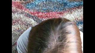 Sweet cock sucking goddess cums with him as she sucks him dry and loves it super sexy she can't get enough