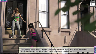 My Step Daughter Christine and Her Girl Friend Jessica Fall Into Lesbian Romance in the Bathroom Shower