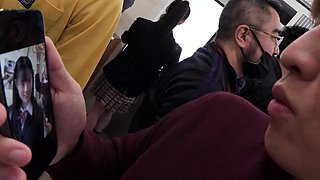 Horniest Asian schoolgirl massive cumshot in group sex