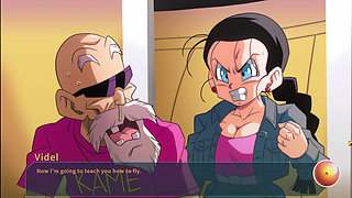 Kame Paradise Multiversex 3 - Roshi Playing With Android 21's Huge Tits