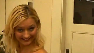 Big dick camera man gets a suck off from a gorgeous blonde cum slut